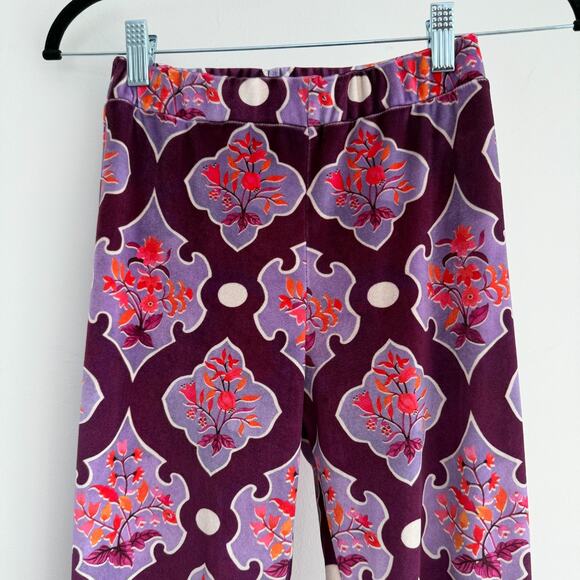 Free People Flare Street Velvet Flare Pants XS High Rise 70s Damask Boho Baroque - Picture 3 of 13